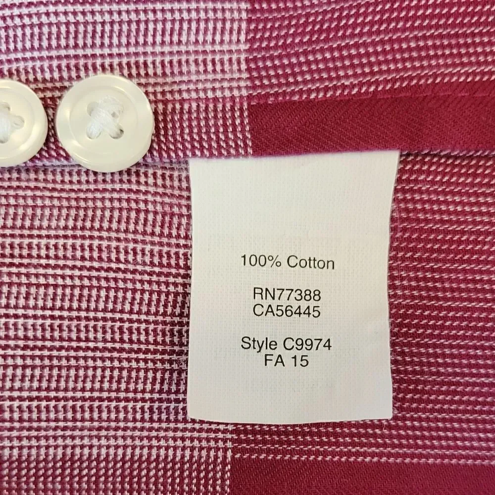 J. Crew Purple Plaid 100% Cotton Half Button Down Long Sleeve Tunic Top